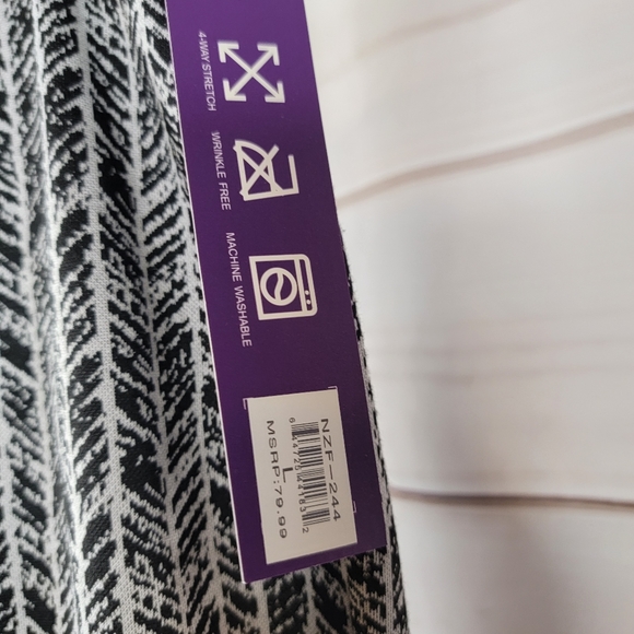 F. Forward Black White Pants Size L NWT #B61 - Picture 6 of 6